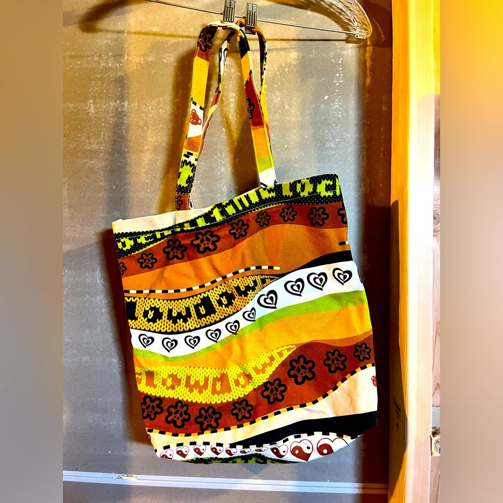Urban Outfitters Peace sign Flower Heart Ying Yang Tote bag
